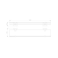 Стеклянная полка для ванной WONZON & WOGHAND, Хром (WW-8927)