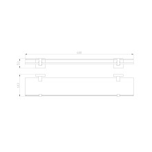 Стеклянная полка для ванной WONZON & WOGHAND, Брашированный никель (WW-8927-BN)