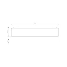 Стеклянная полка для ванной WONZON & WOGHAND, Хром (WW-8327A)