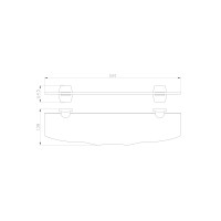 Стеклянная полка для ванной WONZON & WOGHAND, Хром (WW-1701)