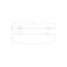 Стеклянная полка для ванной WONZON & WOGHAND, Хром (WW-1701)