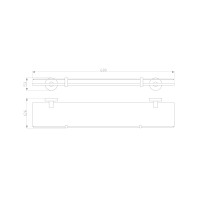 Стеклянная полка для ванной WONZON & WOGHAND, Хром (WW-8127)
