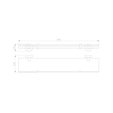 Стеклянная полка для ванной WONZON & WOGHAND, Хром (WW-8127)