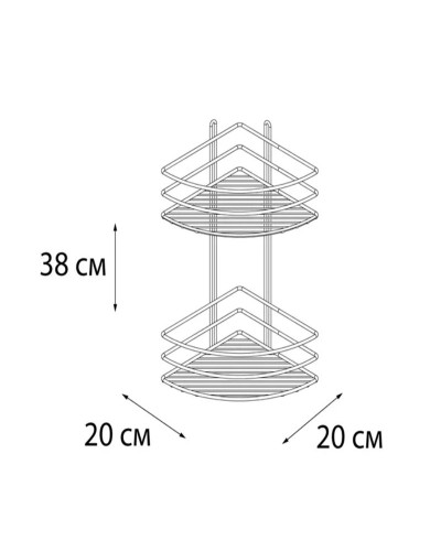 Полка корзина Fixsen FX-710-2 угловая Хром