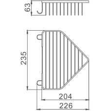 Полка корзина Haiba HB335 угловая Хром