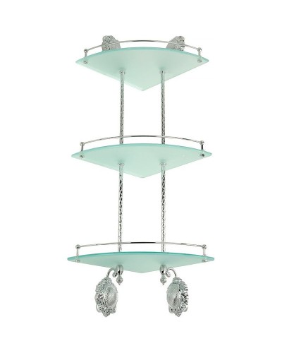 Стеклянная полка Migliore Cleopatra 16668 угловая Хром