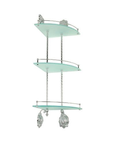 Стеклянная полка Migliore Cleopatra 16668 угловая Хром