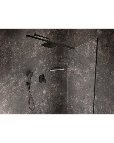 Металлическая полка Ravak Slim C X07P650 угловая Черная