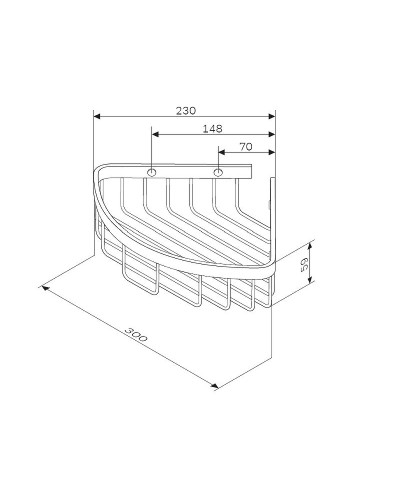 Полка корзина AM.PM Sense L A7452122 угловая Черная матовая
