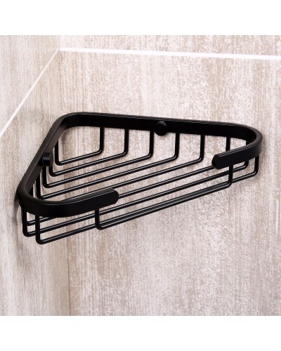 Полка корзина WasserKRAFT K-733B угловая Черная матовая