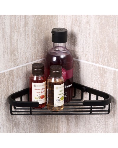 Полка корзина WasserKRAFT K-733B угловая Черная матовая