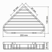 Полка корзина WasserKRAFT K-733B угловая Черная матовая