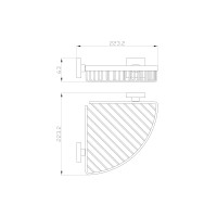Полка для ванной угловая WONZON & WOGHAND, Темное золото (WW-8944-DG)