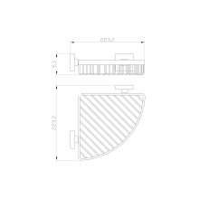 Полка для ванной угловая WONZON & WOGHAND, Темное золото (WW-8944-DG)