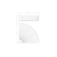 Полка для ванной угловая WONZON & WOGHAND, Хром (WW-4118)