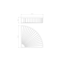Полка для ванной угловая WONZON & WOGHAND, Хром (WW-4118)
