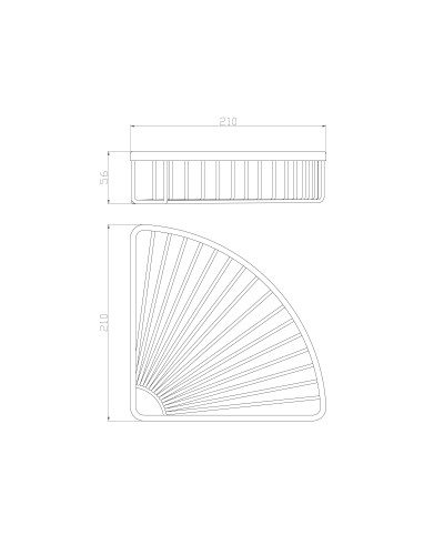 Полка для ванной угловая WONZON & WOGHAND, Хром (WW-4118)