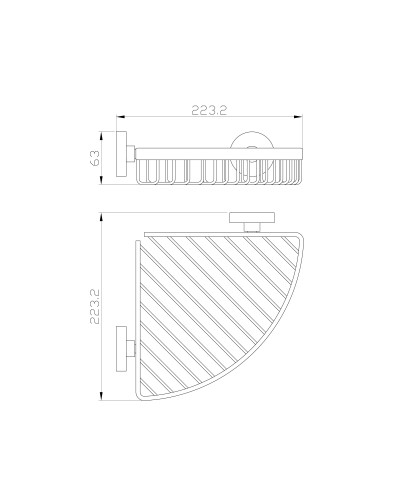Полка для ванной угловая WONZON & WOGHAND, Хром (WW-8144)
