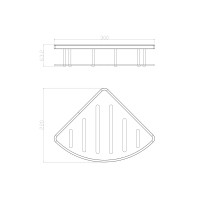 Полка для ванной угловая WONZON & WOGHAND, Хром (WW-4132)
