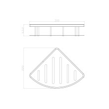 Полка для ванной угловая WONZON & WOGHAND, Хром (WW-4132)