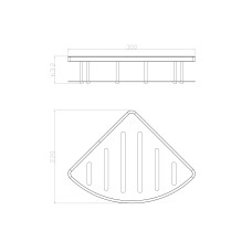 Полка для ванной угловая WONZON & WOGHAND, Хром (WW-4132)