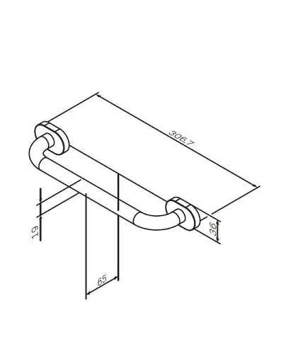 Поручень для ванной AM.PM Sense L A7432500 Хром