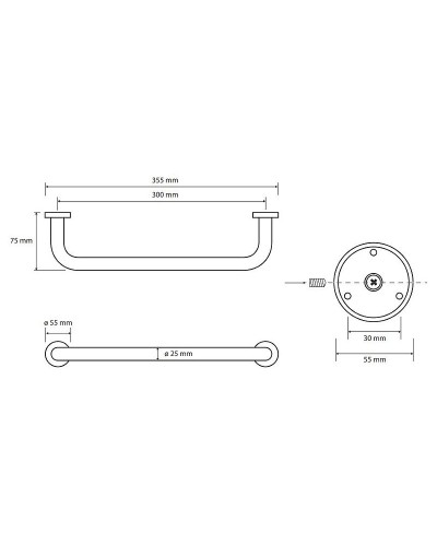 Поручень Bemeta Omega 102307012 Хром