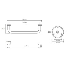 Поручень Bemeta Omega 102307052 Хром