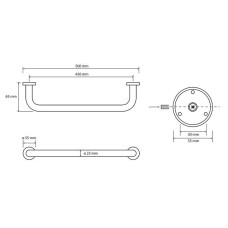 Поручень Bemeta Omega 102307052 Хром