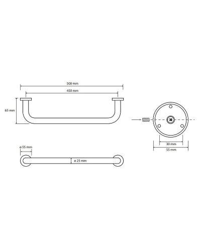 Поручень Bemeta Omega 102307052 Хром