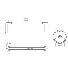 Поручень Bemeta Omega 104307611 Хром