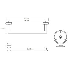 Поручень Bemeta Omega 104307611 Хром