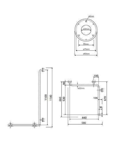 Поручень Bemeta Help R 301122021 угловой Нержавеющая сталь