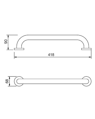 Поручень для ванной Aquanet ППН-02.350 267857 Хром