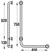 Поручень левый Jika Universum 3897120030001