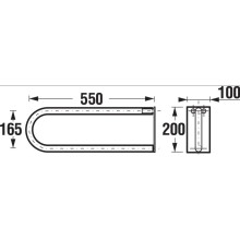 Поручень 55 см опорный складной Jika Universum 3897150030001