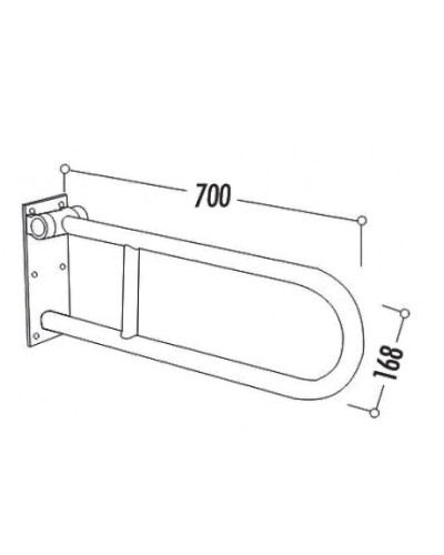 Поручень для унитаза Creavit TB110 Хром