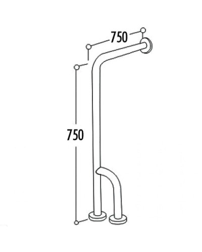 Поручень для унитаза Creavit TB200 Хром
