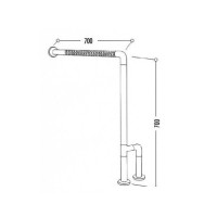 Поручень для унитаза Creavit TB303 Серый