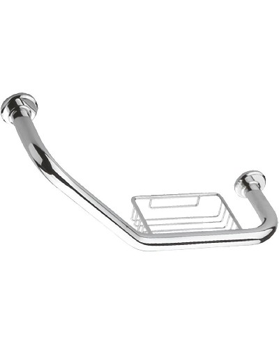 Поручень с мыльницей Haiba HB1719 Хром