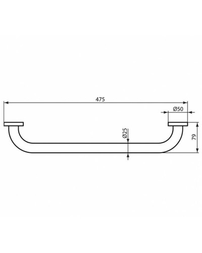 Поручень Ideal Standard IOM A9126AA Хром