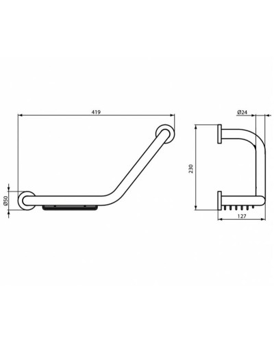 Поручень Ideal Standard IOM A9114AA Хром