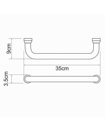 Поручень WasserKRAFT K-1066B Черный матовый