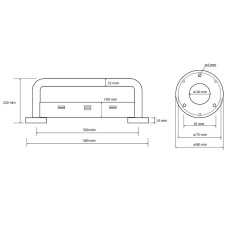 Поручень Bemeta Help 301100572 Хром матовый
