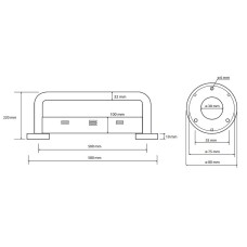 Поручень Bemeta Help 301100573 Белый