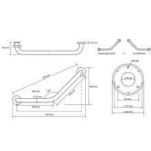 Поручень Bemeta Help 301102013 угловой Белый