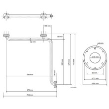Поручень Bemeta Help 301102033 угловой Белый