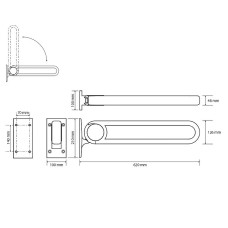 Поручень Bemeta Help 355107270 Черный матовый