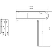 Поручень Bemeta Help 301102071N Хром