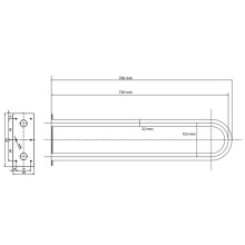 Поручень Bemeta Help 301102302 Хром матовый